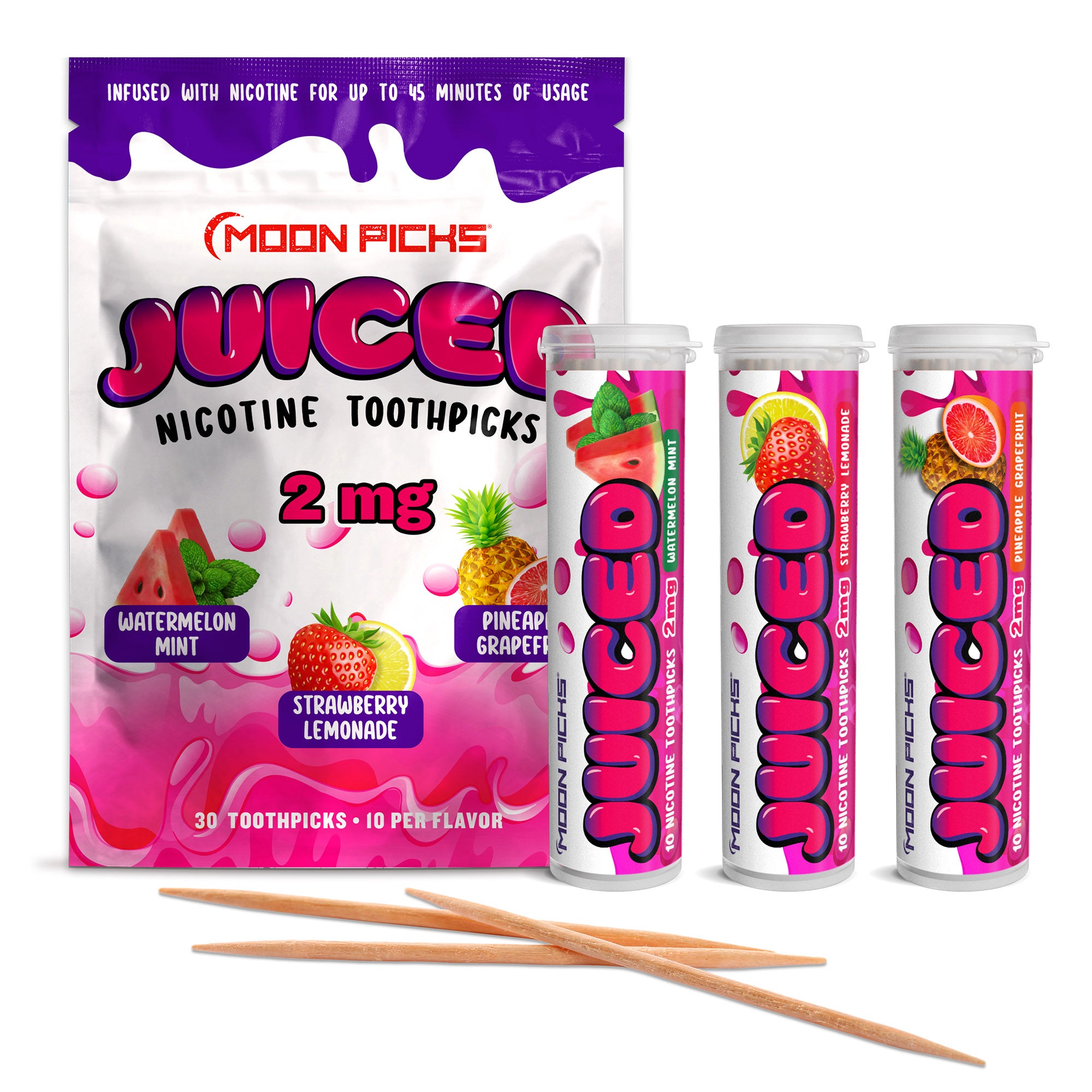 Juiced 2mg Nicotine - Variety Sampler 3pk - Moon Picks