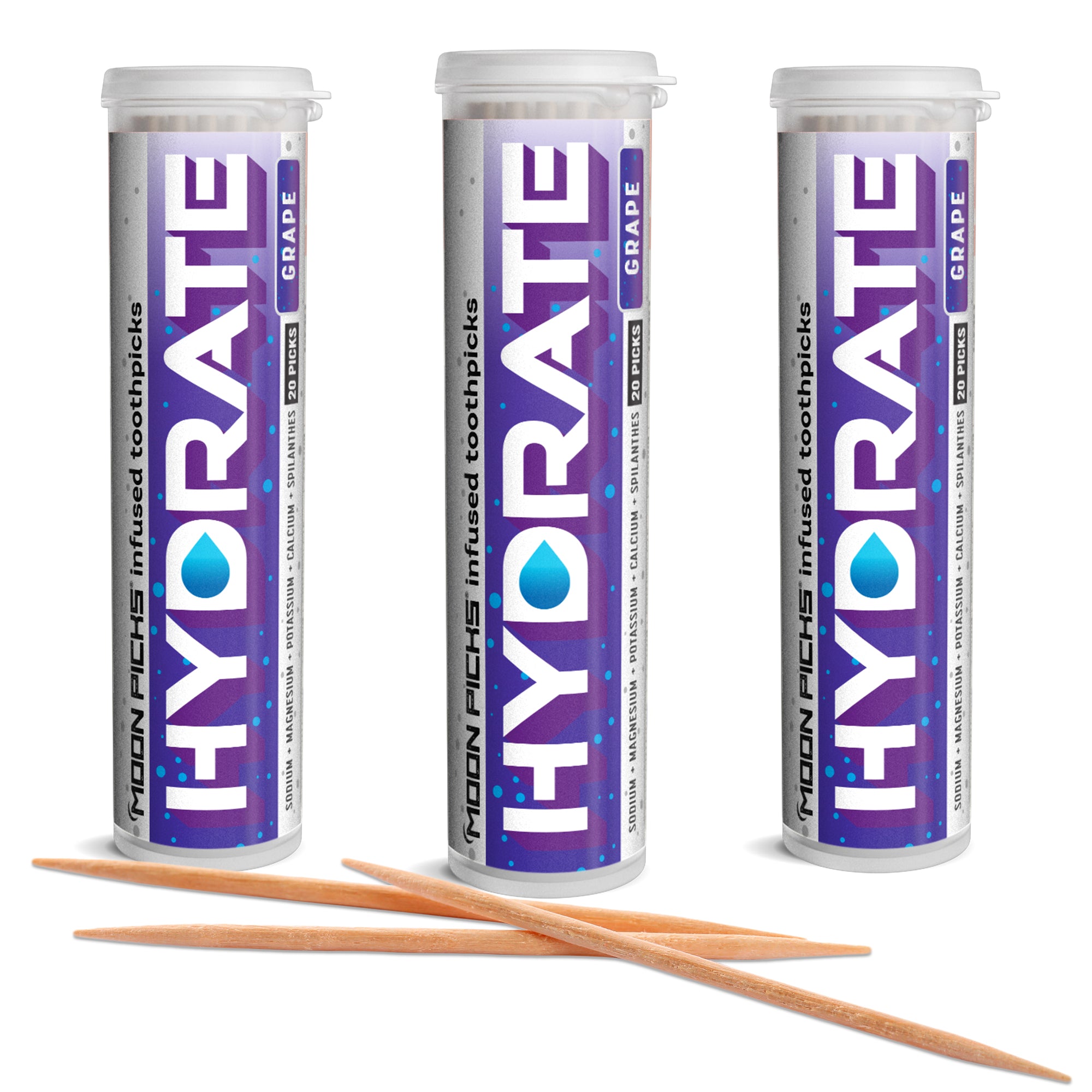 Hydrate Electrolytes Toothpicks (3-Pack) - Moon Picks